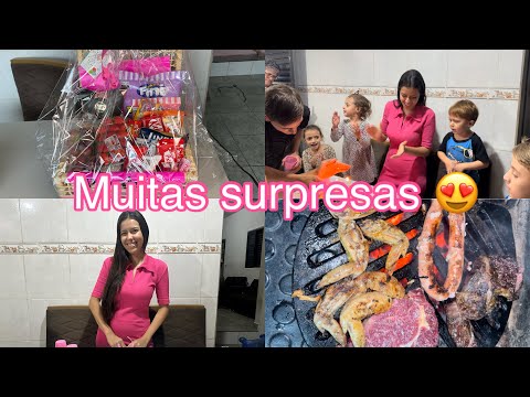 UM DIA CHEIO DE SURPRESAS 🤩 GANHEI UMA FESTA DA FAMÍLIA E VÁRIOS PRESENTES 🩷