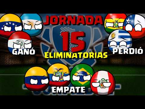 JORNADA 15  Eliminatorias CONMEBOL - MUNDIAL 2026  #countryballs
