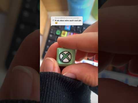 Xbox Keycap // Tastatur bemalen ✨🤍 #keycaps #tastaturbemalen