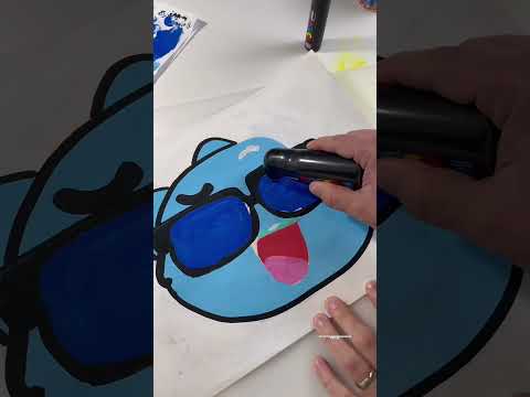 Drawing gumball until paper breaks (part 23) #posca  #art  #painting  #artist