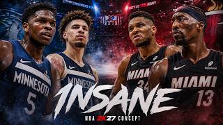 LaMelo & ANT vs Giannis & Bam! TOO INSANE 🔥 NBA 2K27 Concept
