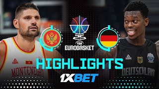 Montenegro 🇲🇪 vs Germany 🇩🇪 | 1XBET Highlights | FIBA EuroBasket 2025