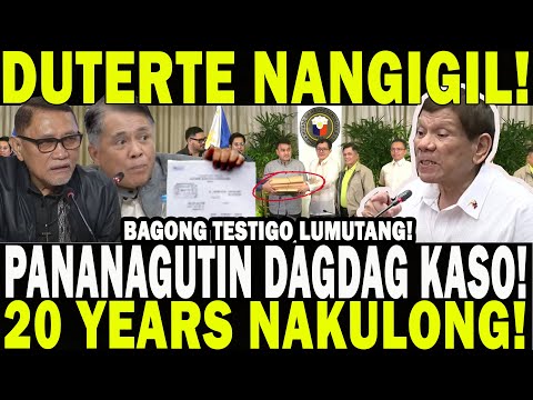 20 YEARS NAKULONG! DUTERTE PANANAGUTIN SA DAGDAG KASO! BAGONG TESTIGO LUMUTANG! DUTERTE NANGIGIL!