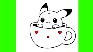 Sevimli Pikachu Resmi Nasıl Çizilir, Çocuklar İçin Kolay Öğretici Çizim Eğitimi