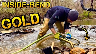 Inside-Bend Gold Honey Hole - Gold Mining with the Highbanker