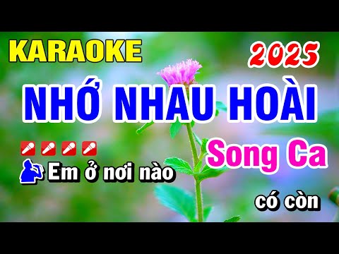 Karaoke Nhớ Nhau Hoài Song Ca (Beat Mới) Nhạc Sống 2025 | Hoài Phong Organ