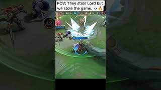 THEY STOLE LORD BUT WE STOLE THE GAME! 😱🔥 #shorts #gaming #mlbbroger