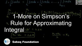 1-More on Simpson’s Rule for Approximating Integral                                
