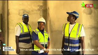 TOURNÉE DANS ZONE SUD DE L’ACBEP | REVUE DU CHANTIER DE L’IRTS DE SEDHIOU AVEC ME DG BAYE NIASS