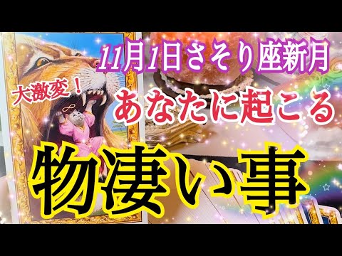 【大激変😳❗️】11月1日さそり座新月♏️あなたに起こる物凄い事🦋✨個人鑑定級タロット占い🔮⚡️