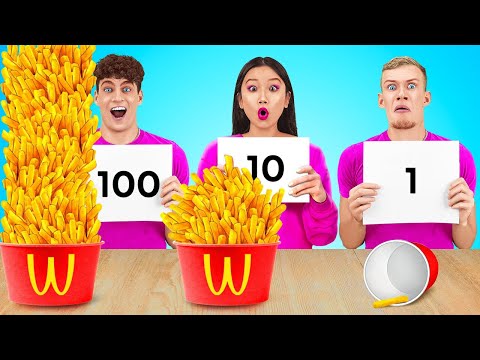 ZABAWNE WYZWANIE KULINARNE || Jedzenie tylko jednego koloru przez 24h! Mukbang od 123 GO! SCHOOL