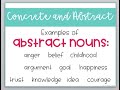 Exploring Concrete and Abstract Nouns