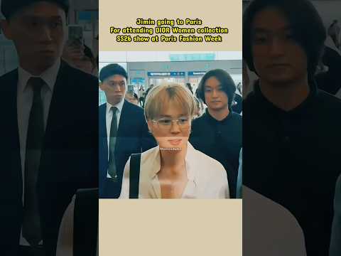 Jimin was seen departuring for Paris to attend DIOR show at PARIS fashion week #jimin #jiminbts