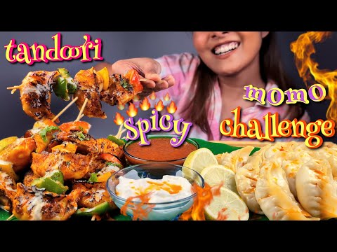 COOKING & EATING MOMO CHALLENGE | 30+ MOMO EATING CHALLENGE WITH SPICY CHUTNEY & MAYO | MOMO MUKBANG