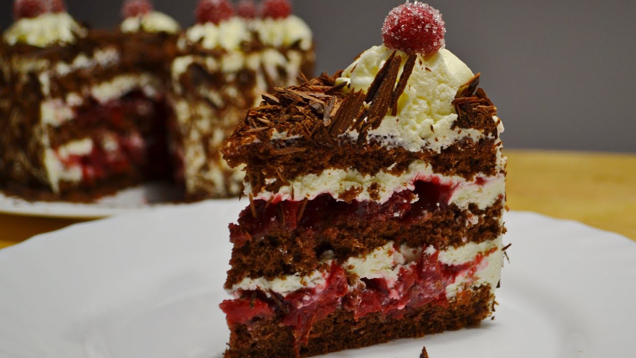 ТОРТ Чёрный Лес Новый Рецепт Шоколадного Бисквита Cake Black Forest