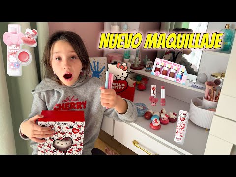 ENSEÑO MI MAQUILLAJE DE HELLO KITTY Y LO REPARTO CON DANIELA MARTINA DIVERTIGUAY