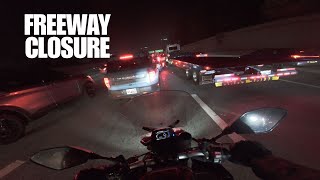 Freeway Closure - Yamaha MT10 POV