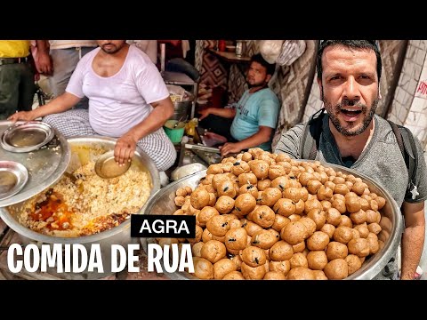 Provando 25 COMIDAS DE RUA em AGRA na India 🇮🇳 [Documentário Completo]