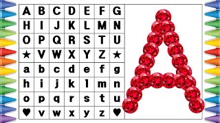 [알파벳 놀이] 유아와 어린이를 위한 ABCD 대문자 A부터 Z까지 쓰기 | Kids Alphabet A to Z | abc song | a for apple | abcd song