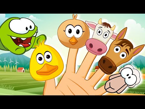 Farm Animals Finger Family Song 🐴 Filastrocche Per Bambini 🐏 Impara Con Om Nom