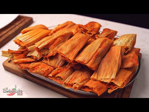 Tamales de Pollo en Salsa Verde super deliciosos - "El Saborcito Rojo"