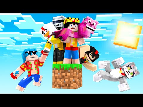 ¡7 COMPAS vs UN BLOQUE en MINECRAFT EXTREMO!
