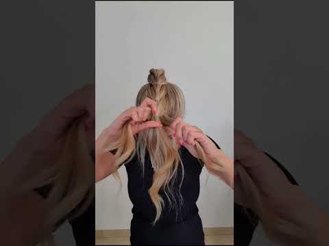 EASY FAKE BRAIDED PONYTAIL  😱  #braids #hairstyle #hair #braidstyles #braid #hairtutorial #hairhacks
