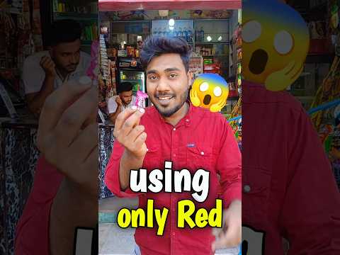 Using Only Red things for 24 Hours 😱 #challenge #foodchallenge