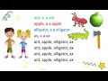 Lerne mit Alligator und Apfel