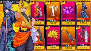 Buying 19000+ Diamonds, All Naruto Bundles, Max Evo Guns Skins & Rare Entry Emotes On Subscriber ID