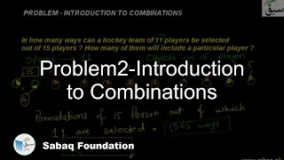 Problem2-Introduction to Combinations