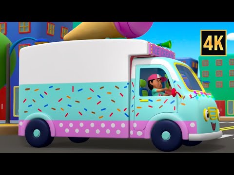 Wheels On The Ice Cream Go Round And Rhyme for Kids