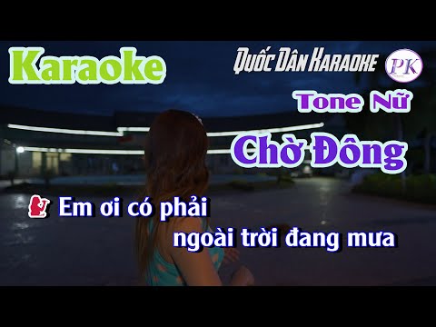 Karaoke Chờ Đông | Bossa Nova | Tone Nữ (E,Tp:100) | Quốc Dân Karaoke