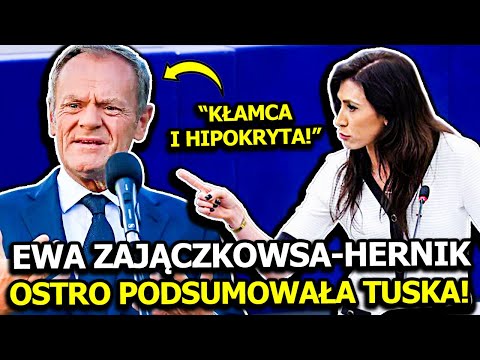 EWA ZAJĄCZKOWSKA-HERNIK Z KONFEDERACJI OSTRO ZAORAŁA DONALDA TUSKA! "KŁAMCA I HIPOKRYTA!"