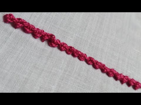 moti stitch, palestrina double knot stitch, hand...