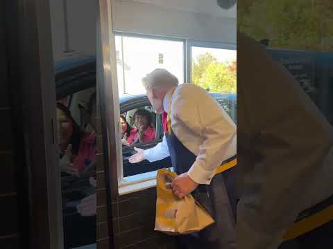 Trump Serves McDonald's Fries During Campaign Stop