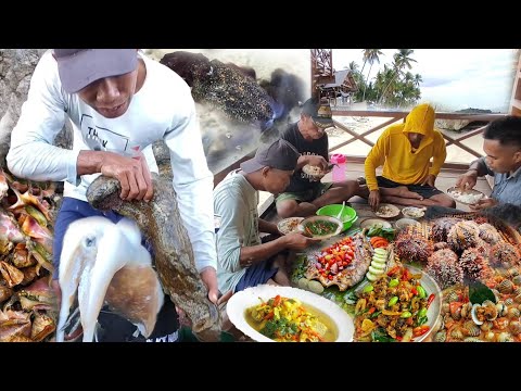 DiAntara Palung & Karang, Bersarang Taripang Gamat, Sotong, & kerang | Berburu + Masak