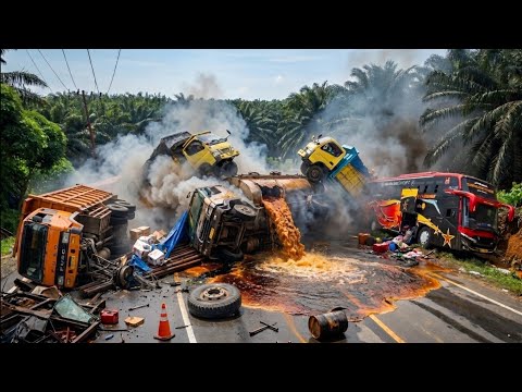 Insiden Paling Buruk Dan Menyedihkan || Detik Detik Truck Terbalik Di Bukit Kodok