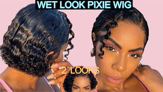 NO LACE NO CASE! LET ME SHOW YOU HOW TO STYLE THIS LOW MAINTENANCE CURLY PIXIE WIG 2 WAYS MyFirstWig