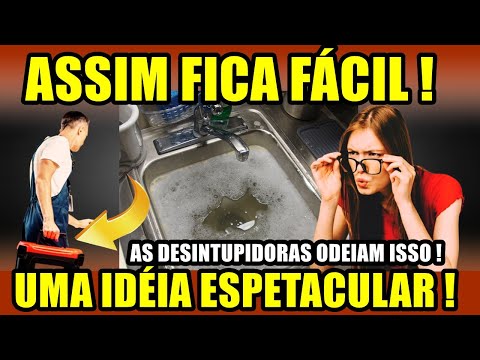 COMO DESENTUPIR A PIA ! HOMEM SIMPLES USA TRUQUE PARA DESENTUPIR PIA E REVOLTA DESINTUPIDORAS !