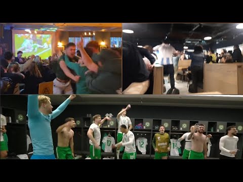 INCREDIBLE Scenes From Dublin Airport, O'Sheas Pub & Ireland Changing Room After Troy Parrot Winner