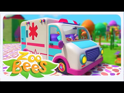 Zoobees عجلات على سيارة الإسعاف + المزيد من أغاني الأطفال للأطفال الصغار