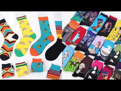 HSELL Mens Colorful Dress Socks Argyle