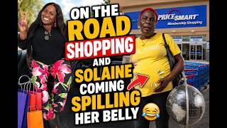 On the road shopping 🛍 and Solaine coming spilling her belly 🤣🤣🇯🇲