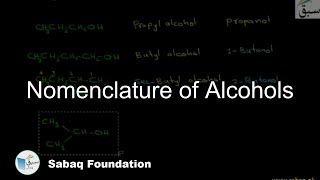 Nomenclature of Alcohols