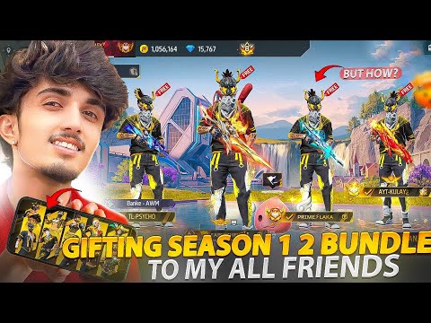Gifting Season 1,2 Bundle To My friends 😱How it’s possible? 😳 😱 New Upadte ?🤔   #freefire