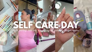 SELF CARE DAY 💌 nails, painting day, makeup, + pamper night