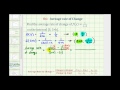 Average Rate of Change Concepts