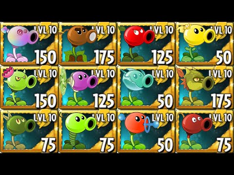 All PEA Plants Power-Up! in Plants Vs Zombies 2