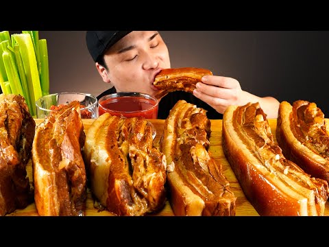 직접만든 부드럽고 쫄깃한 통보쌈 먹방~!! Boiled pork bossam 리얼사운드 ASMR Mukbang(Eating Show)